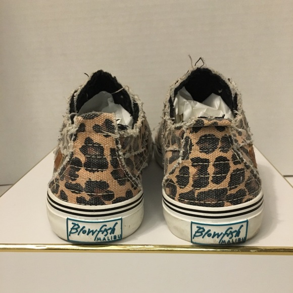 Blowfish Malibu Play Leopard Print Canvas Slip On Sneakers Women’s Size 7 - Picture 5 of 8
